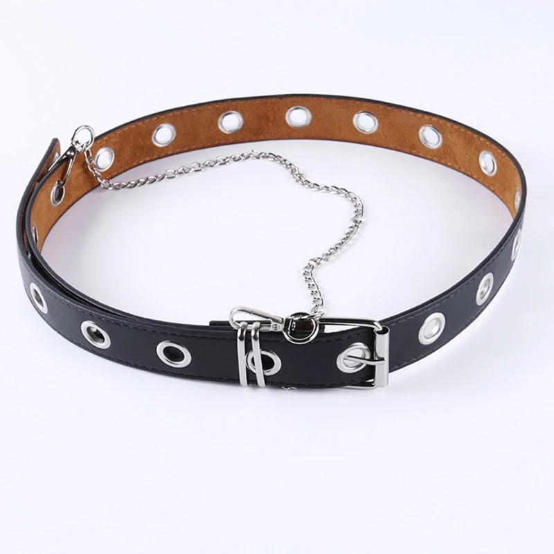 

Fashion Women Waist Belt With Metal Chain Lady Casual Adjustable Waist Band Dress Pants Clothing Decoration