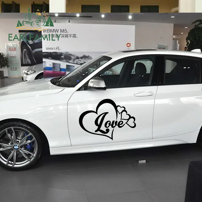 EARLFAMILY 58 см x 41 4 2x большие автомобильные наклейки Love Heart мультяшный Стайлинг