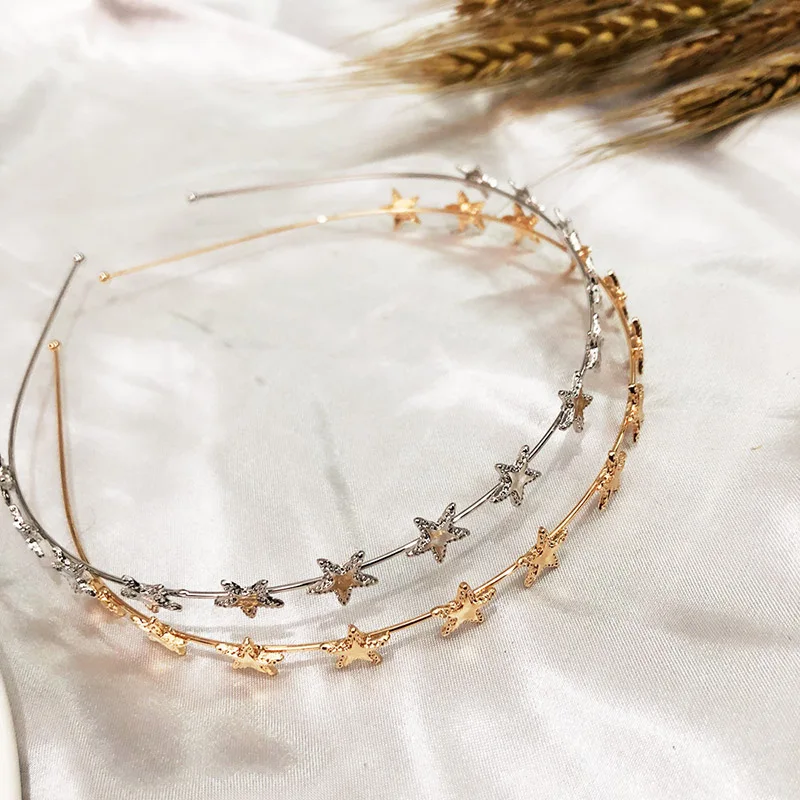 

Fashion Korea Crystal Headband for Women Rhinestone Hairband Beads Bezel Girls Hair Accessories Simple Headwear Party Headwear