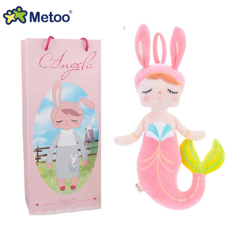 Metoo Русалка Анжела плюшевые куклы детские игрушки подарок кружевной кролик