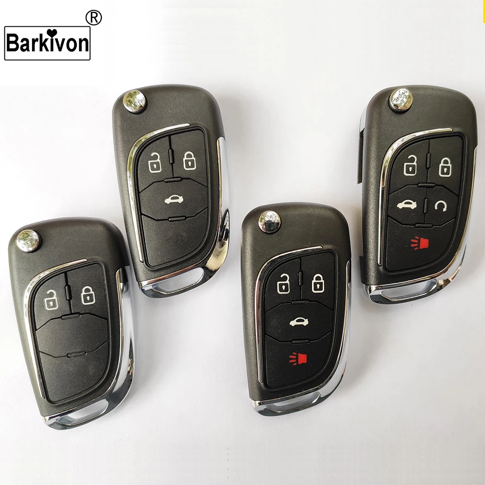 Barkivon 2 3 4 5 Кнопка модифицированный Флип складной пульт дистанционного ключа автомобиля оболочка подходит для Chevrolet Lova Aveo Cruze чехол fob чехол