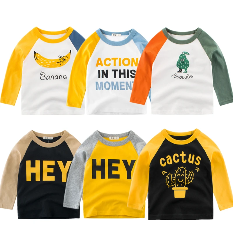 Футболки для девочек 2019 модные детские футболки с длинным рукавом топы осенне