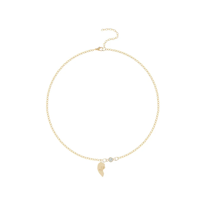 2 Pcs/Set New Fashion Gold Bracelet Trendy Metal BEST FRIEND Love Heart Women Sisters Bracelets Set for Friendship Gifts Jewelry