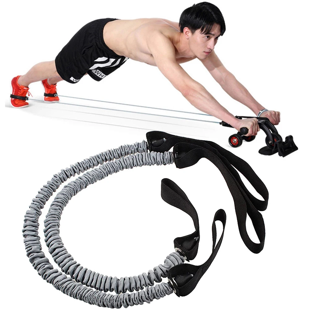 

Спортивное фитнес-оборудование, 2 шт., эластичная тянущаяся веревка для талии, брюшной сердцевина, тренировки, Abs, похудение, домашние упражн...