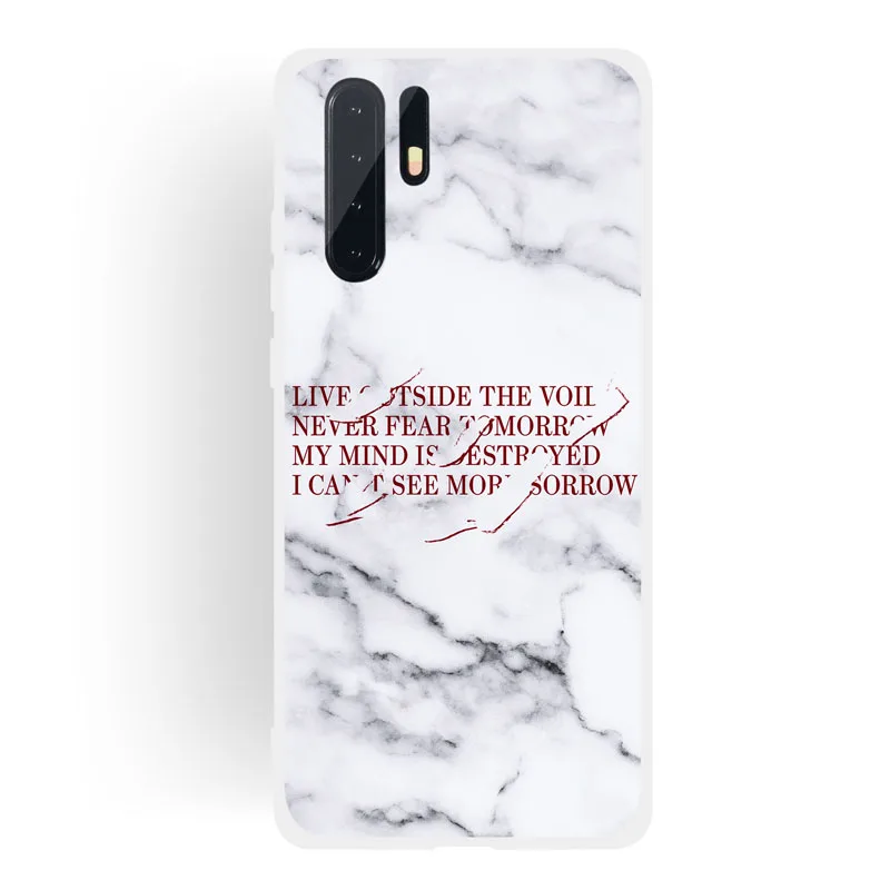 Silicone Phone Case For Huawei P8 P9 P10 P20 Lite P30 Pro Y3 Y5 2017 Y9 2018 2019 Marble Style Coque Matte Vase Back Cover | Мобильные