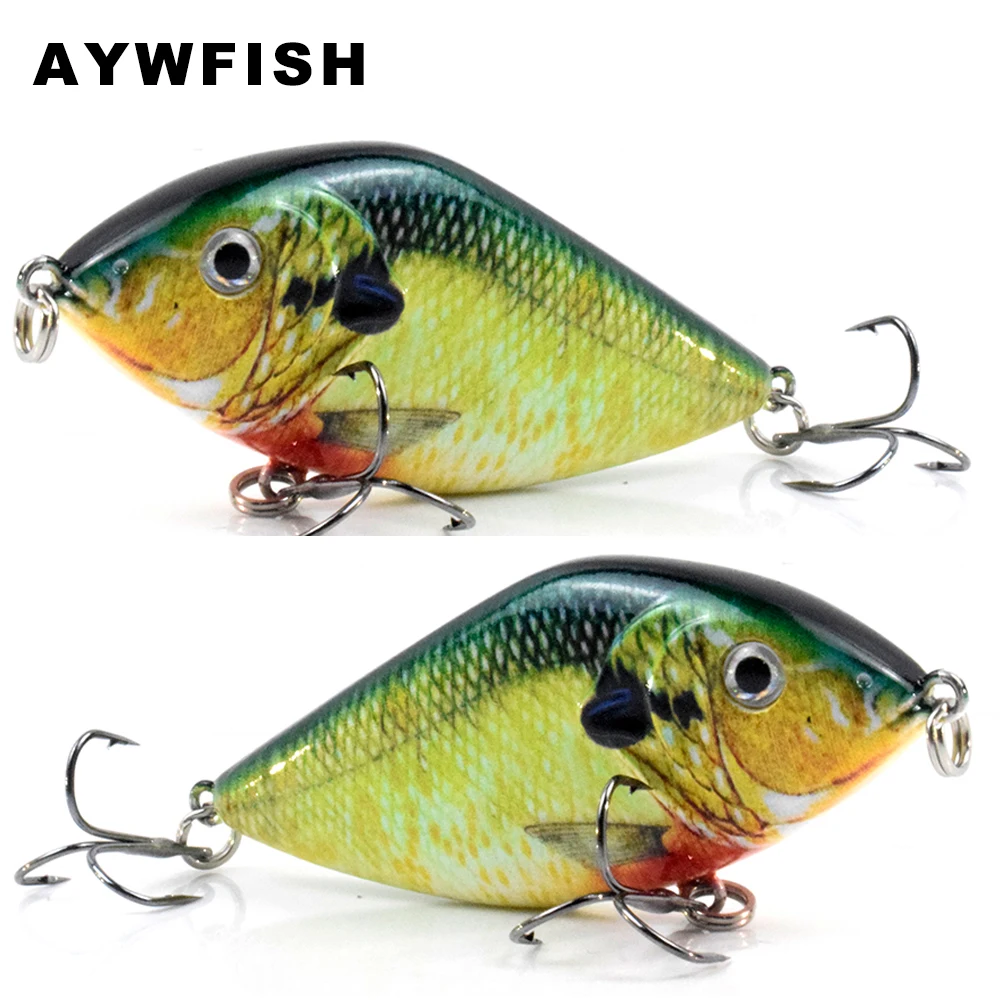 

AYWFISH Jerk Bait 70mm 14.5g Mini Hard Plastic Wobbler Sinking Lures 3D Eyes Rattles Small Jerkbait For Pike Musky Fishing