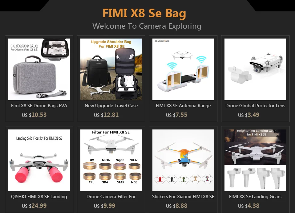 Fimi X8 SE сумки для дрона EVA жесткий чехол для хранения Xiaomi Fimi X8 SE RC Квадрокоптер переносная сумка для переноски защитные аксессуары