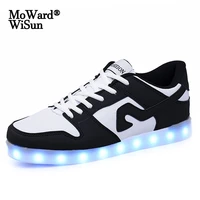 35 45 large size children led shoes for kids boys girls glowing luminous sneakers with lighted sole women led shoes for adult