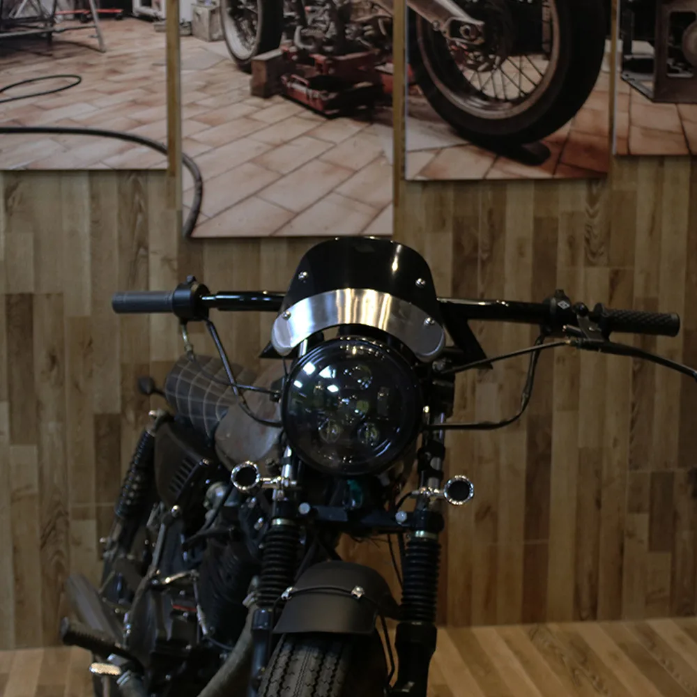 5- 7 &quotЧерный Ретро лобовое стекло компактный спортивный отражающий козырек