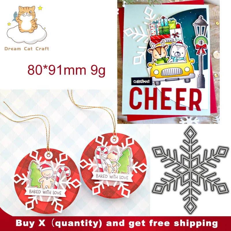 

Christmas Big Snowflake Die Scrapbook Die Metal Cutting Dies DIY Paper Card Making Embossing Craft Die Cut Handmade Craft Decor