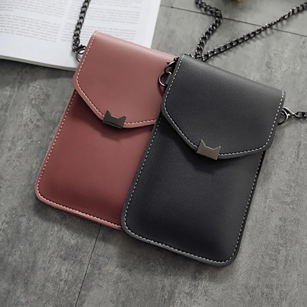 

Women Bag For Phone Transparent Women Coin Purse Cross Shoulder Bag Girls Cute Phone Bags Mini Heart Type Hasp Mobile Pouch #SRN