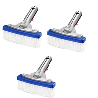 3 pcs 5 5 inch cleaning brush with handle for swimming pool bathtub and aquarium cleaning brush for wall tile floor