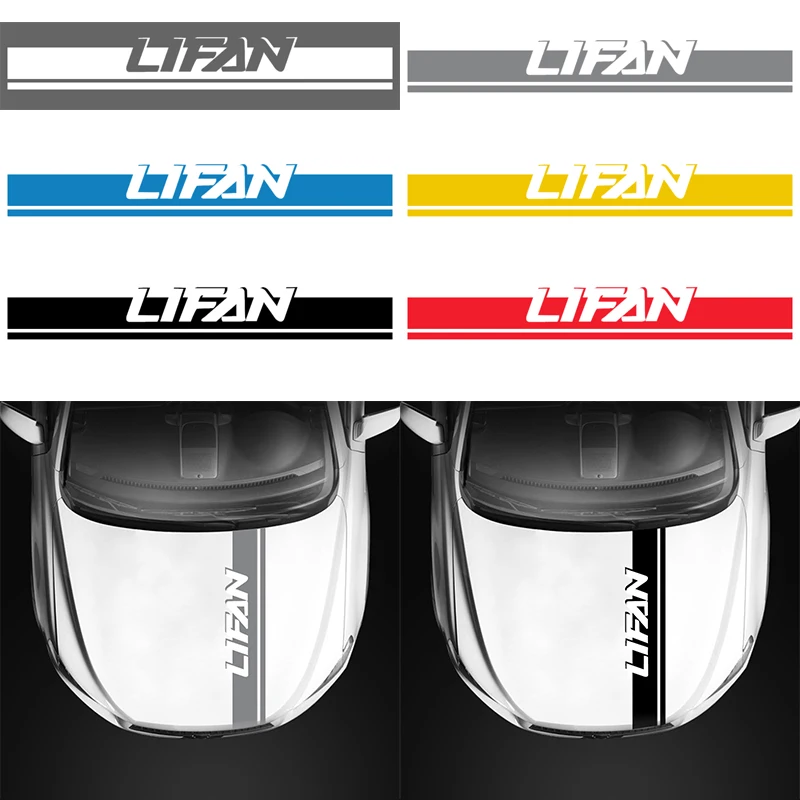 Автомобильные наклейки s для Lifan Solano X60 крышка капота виниловая пленка Длинные