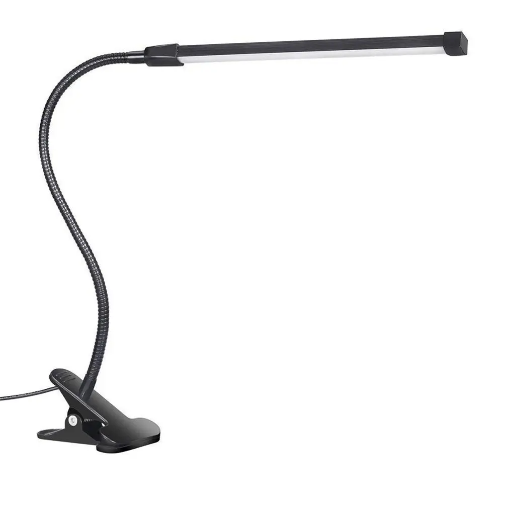 Зажимная лампа светодиодный настольная с регулируемой яркостью для ухода за