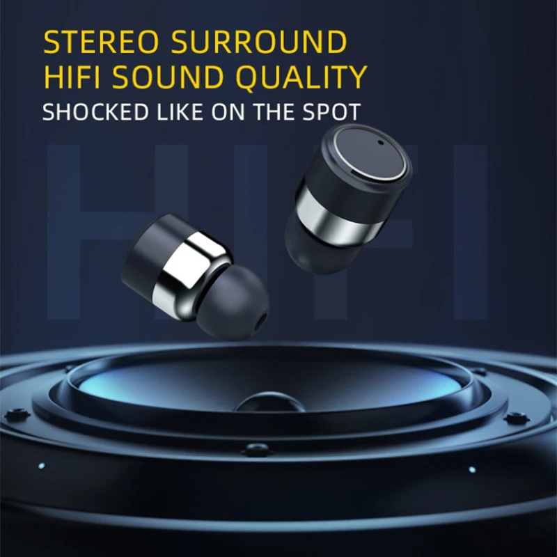 TWS Bluetooth 5.1 Earphones 9D Stereo Sports Waterproof Earbuds Headsets with Microphone for All Smart Phone | Электроника