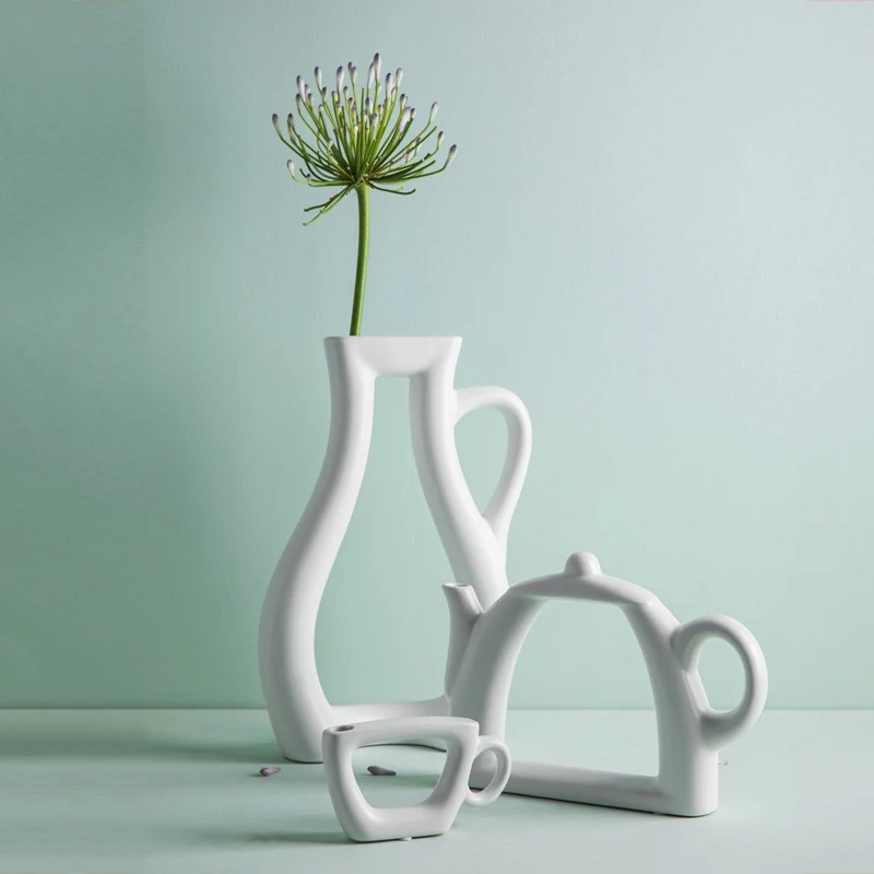 Modern Minimalist Style Jingdezhen Creative Home Decoration Ornament Ceramic Vase Small Flower | Дом и сад