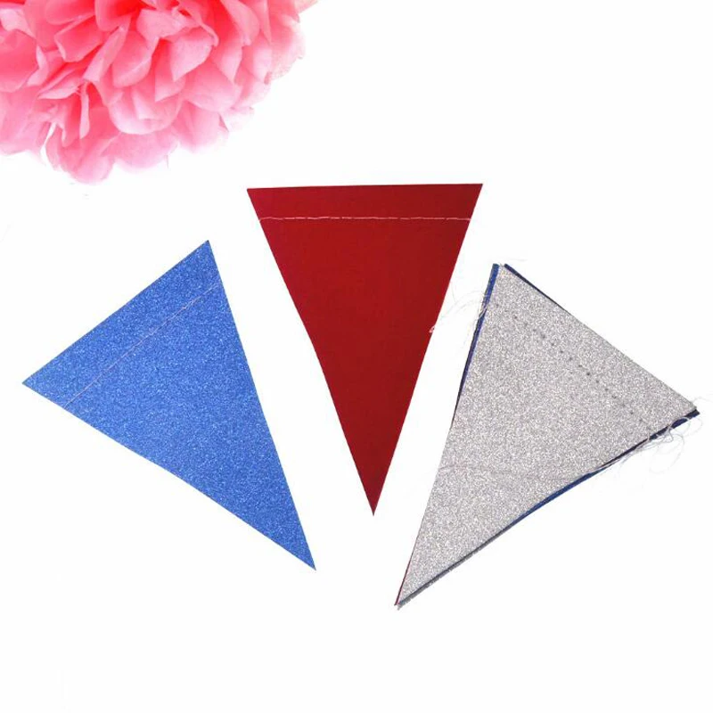 Стойкий Розовый Белый Золотой флаг сюрприз баннеры блестящий бумажный перьевой