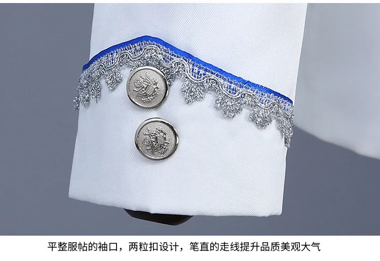 

PYJTRL Military Style Court Prince Blazer Men Stage Wedding Groom Slim Fit Suit Jacket Veste Homme Costume Bleiser Hombre