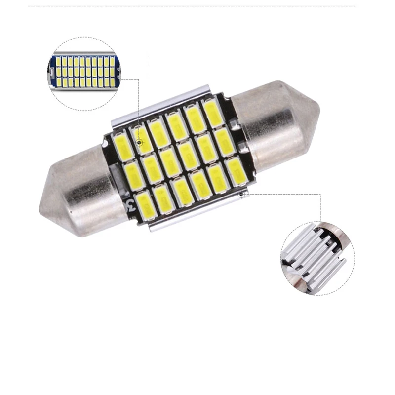 12V Bright White 31mm 36mm 39mm 42mm LED Bulb C5W Car Super License Plate Internal Reading Light | Автомобили и мотоциклы