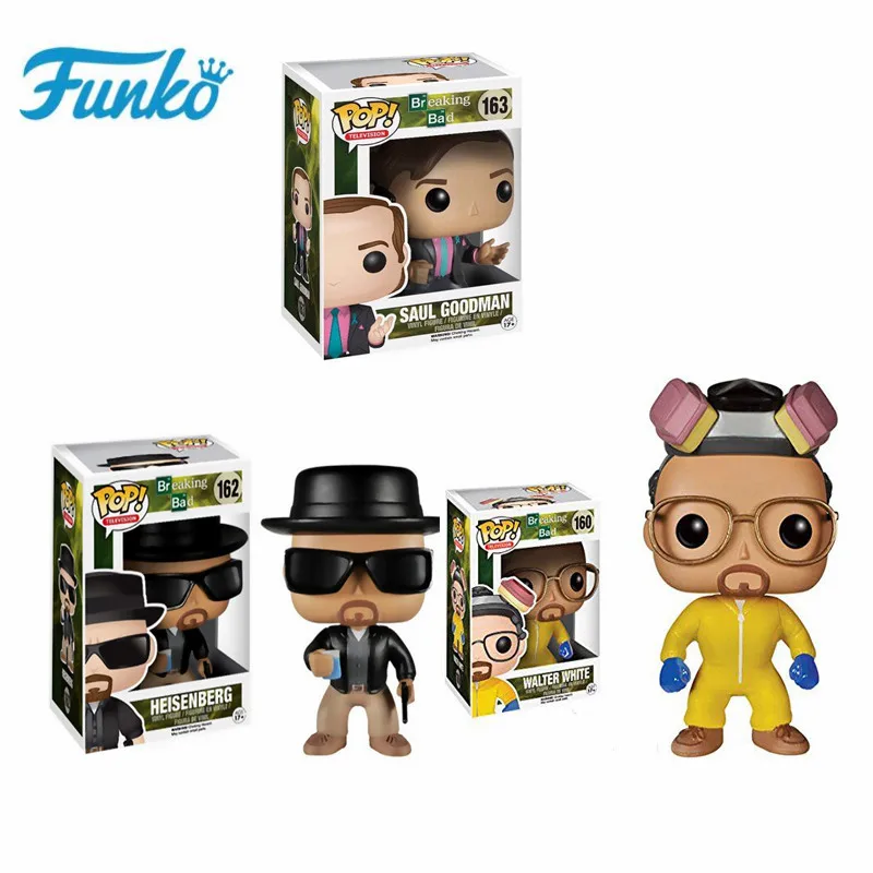Виниловая кукла Funko POP Breaking Bad Brinquedos #162 Гейзенберга экшн фигурки коллекция игрушек