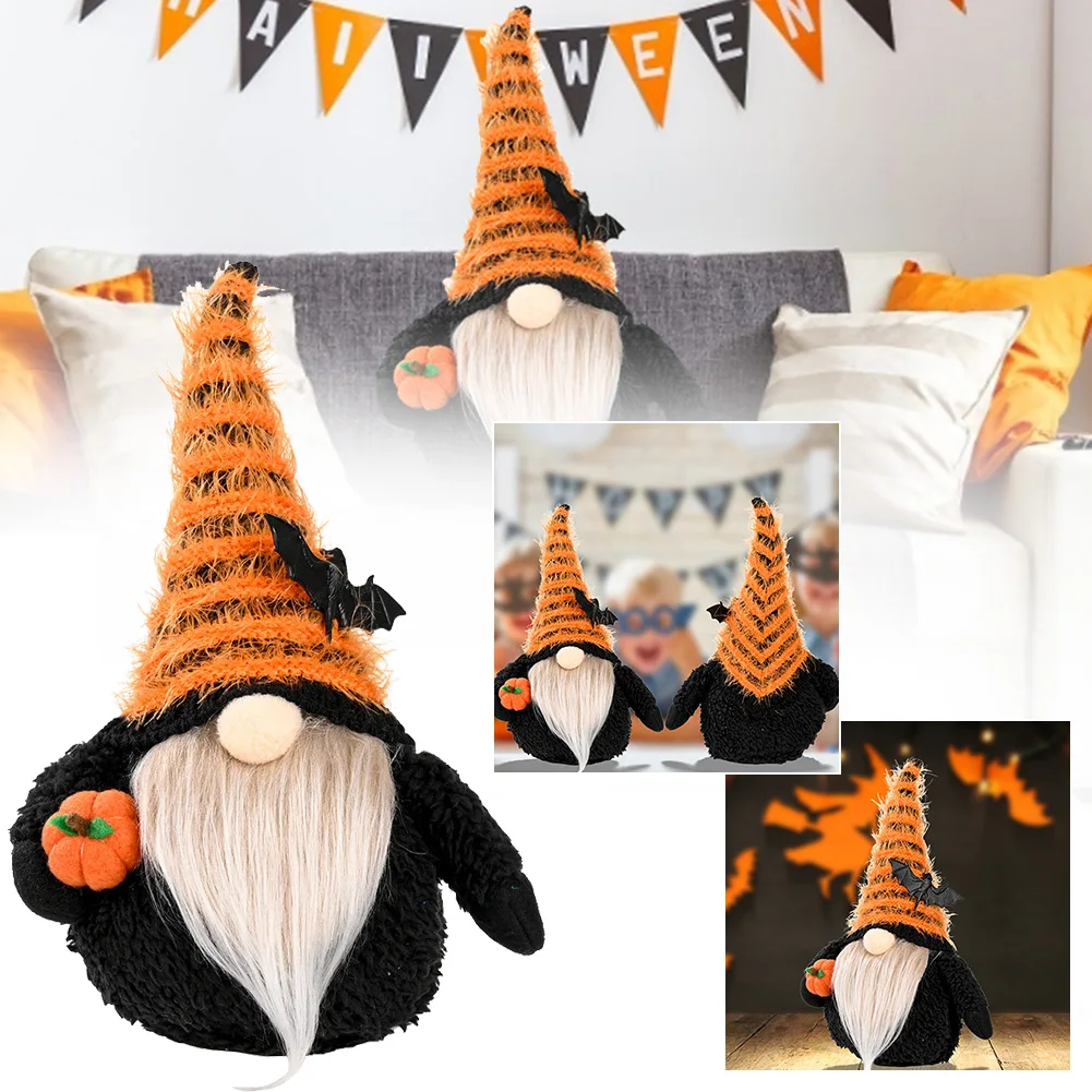 

Halloween Bat Hat Holding Pumpkin Rudolph Doll Creative Ghost Festival Faceless Halloween Home Decoration Halloween Dolls Crafts