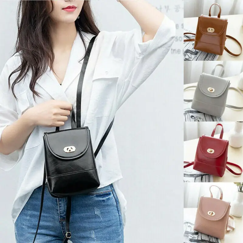 Местный сток женский мини рюкзак для девочек PU кожаный школьная сумка