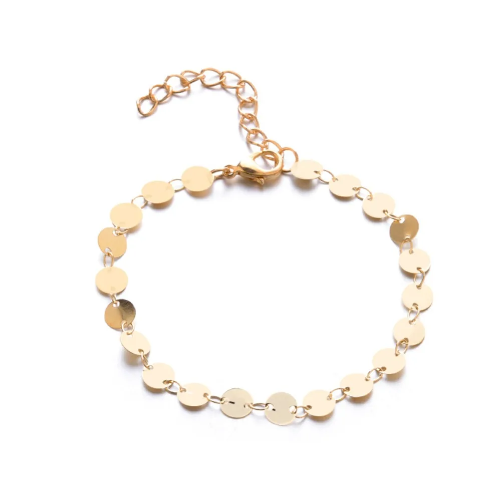 3 шт./компл. пляжные Стиль цепи браслеты крошечные блестки заявление ножные из