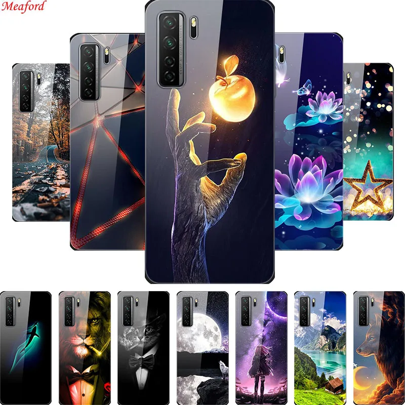 Чехол из закаленного стекла для Honor 30 s чехол на заднюю панель телефона 30s Huawei Nova 7 SE