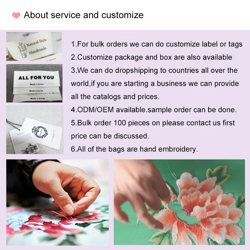 2021 New Arrival Floral Luxury Diamond Vintage Handmade Fabric Needlework Material Kit Set Mouth Gold Brand Frame Women Handbag