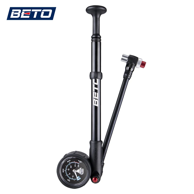 

BETO 400psi Cycling Shock Air Pump MTB High Pressure Suspension Fork Pump Road Bike Inflator Bicycle Hand Pump w/ Pressure Gauge