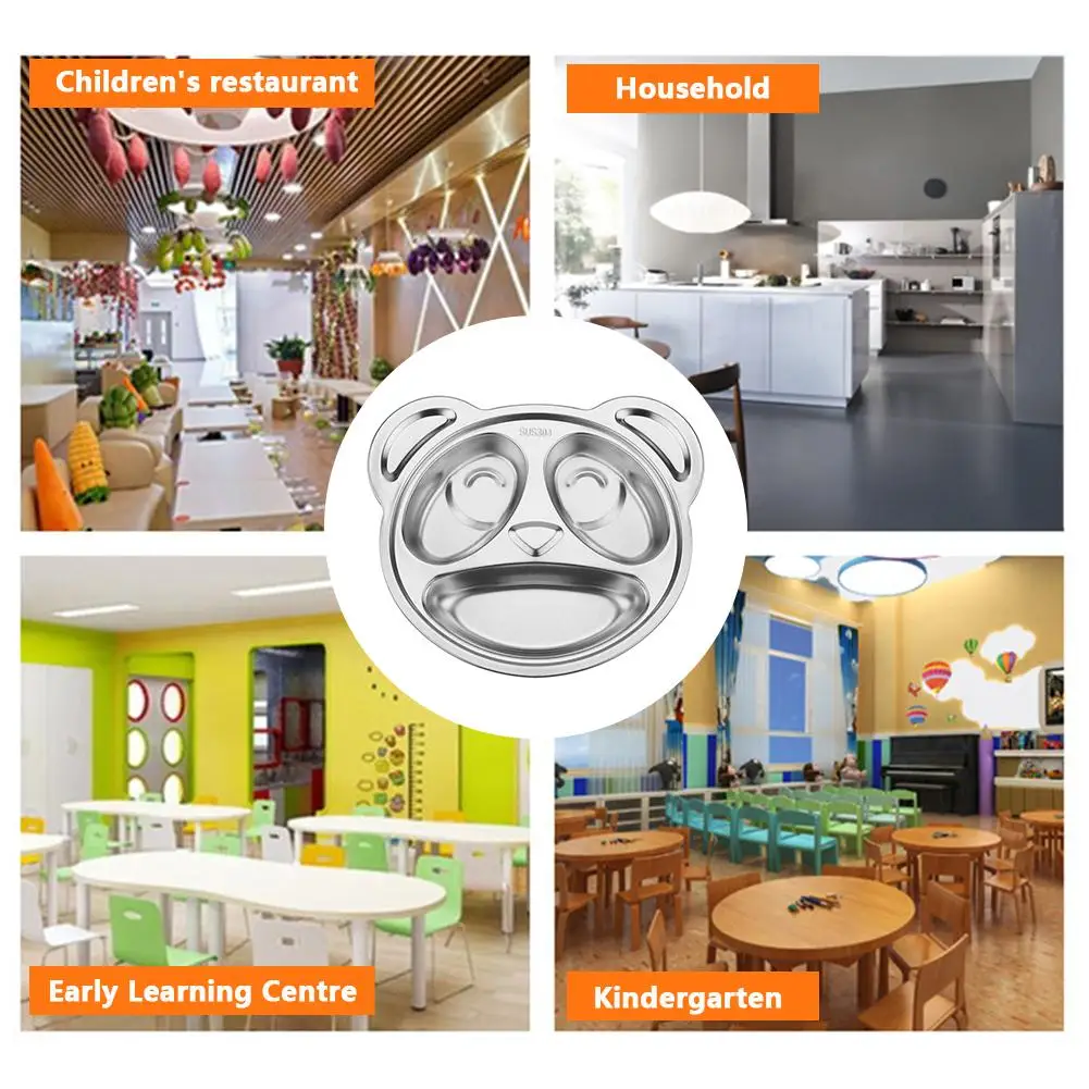 Панда мультфильм 304 Ланч-бокс из нержавеющей стали нетоксичный пищевой контейнер