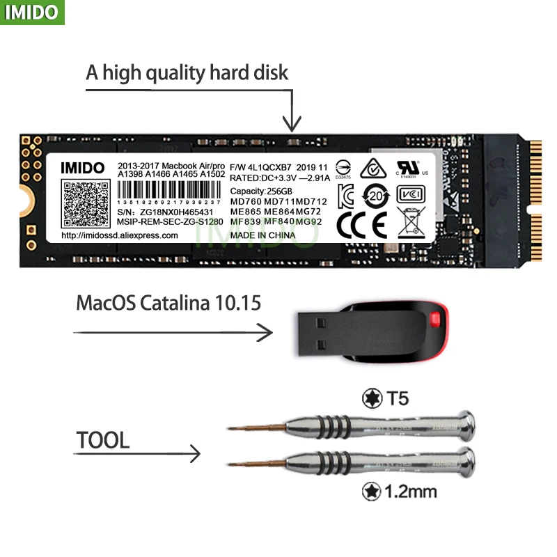 Новый твердотельный накопитель 512 ГБ SSD для 2014 2015 2017 Macbook Air A1465 A1466 Pro Retina A1502 A1398 1 ТБ