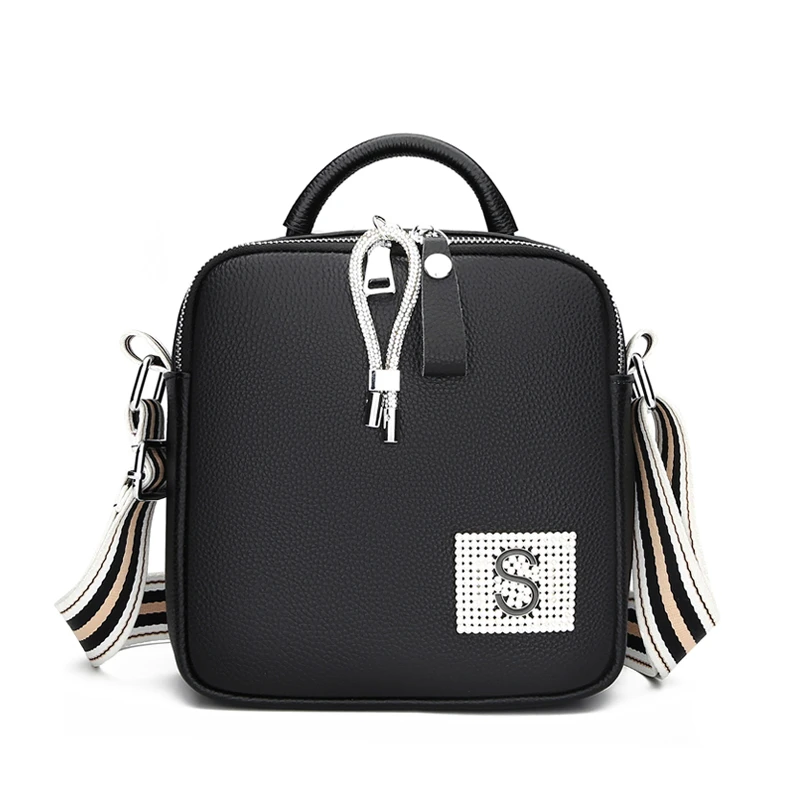 

Дамские сумочки из натуральной кожи, модная роскошная сумка-мессенджер на ремне из высококачественной воловьей кожи, Маленькая женская тоу...