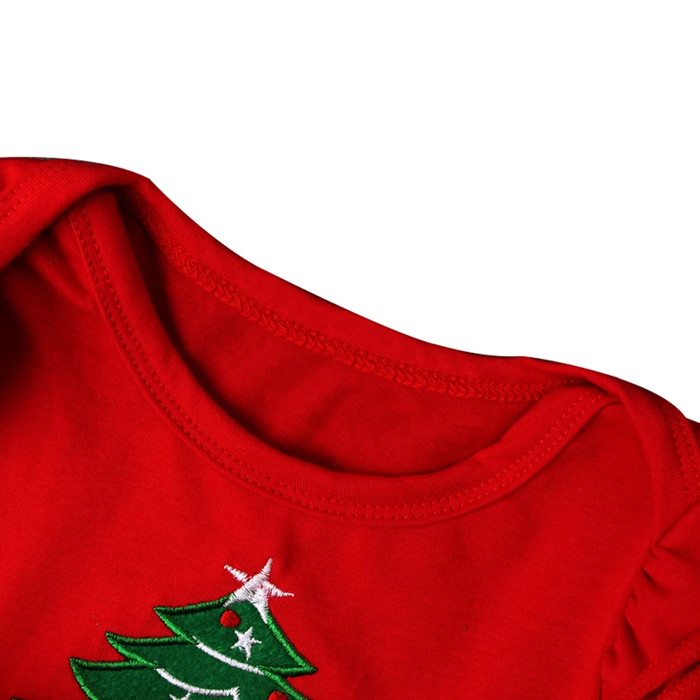 Рождественское платье для новорожденных девочек боди повязка на голову комплект