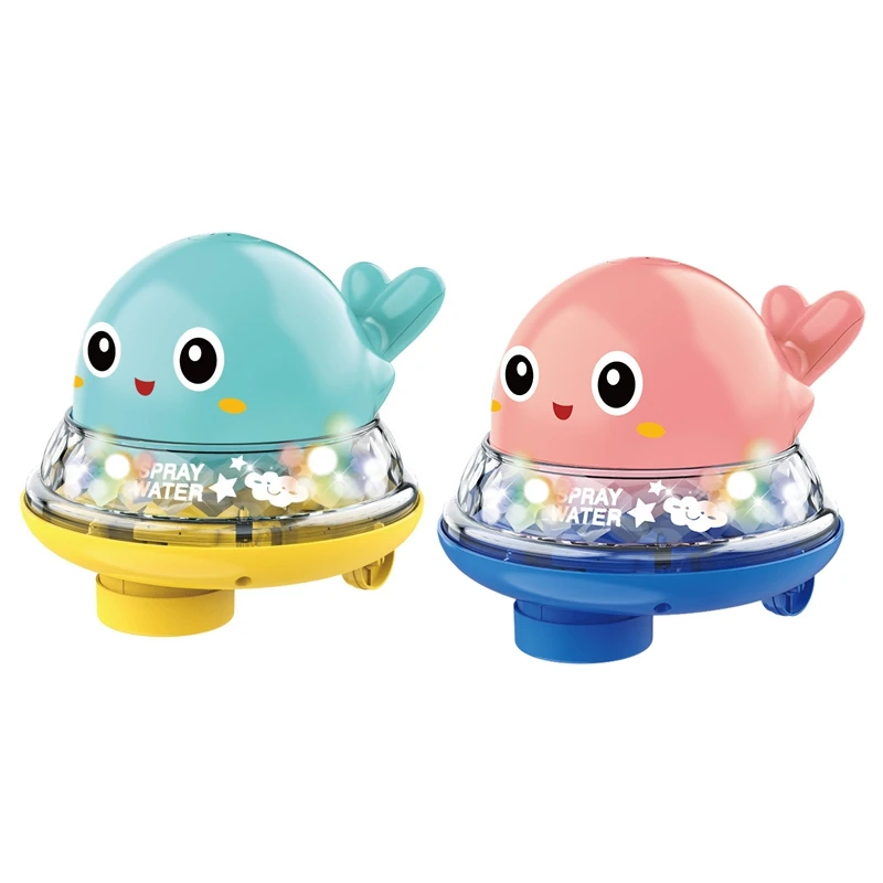 

Baby Bath Toys 2 in 1 Electric Induction Whale Water Spray Toy with Music and Flashing Lights Bathtime Play Ball Toys
