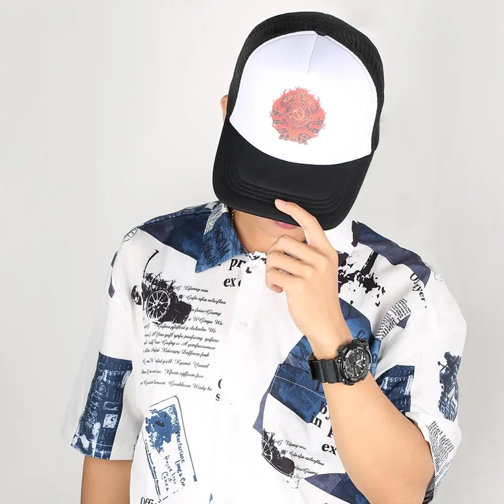 Русская Коммунистическая бейсболка креативная Черная Женская кепка с логотипом