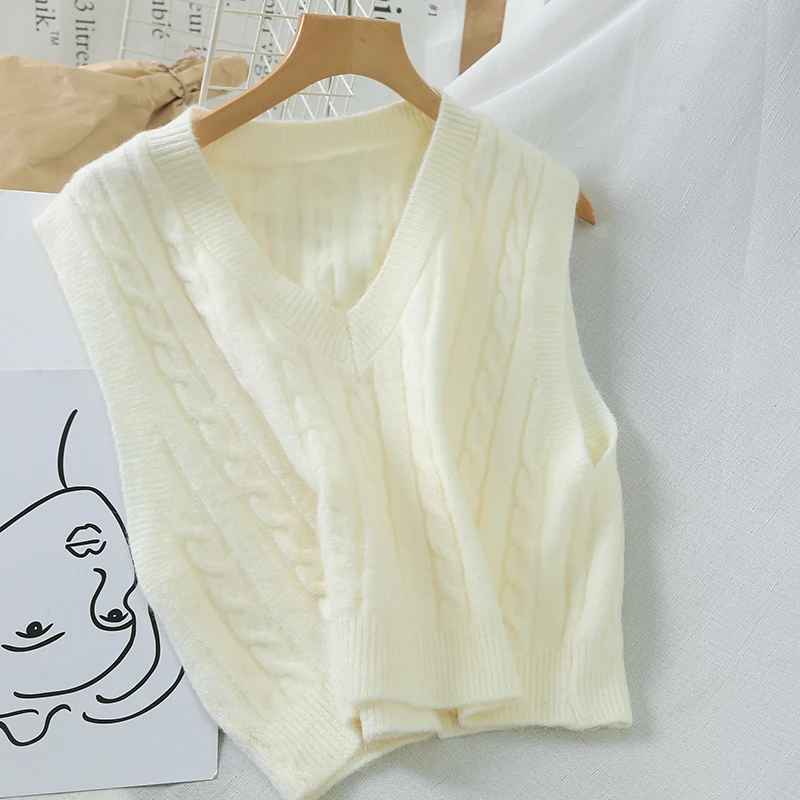 

Жилет женский вязаный, без рукавов, со спиральным узором, зимний, 2019