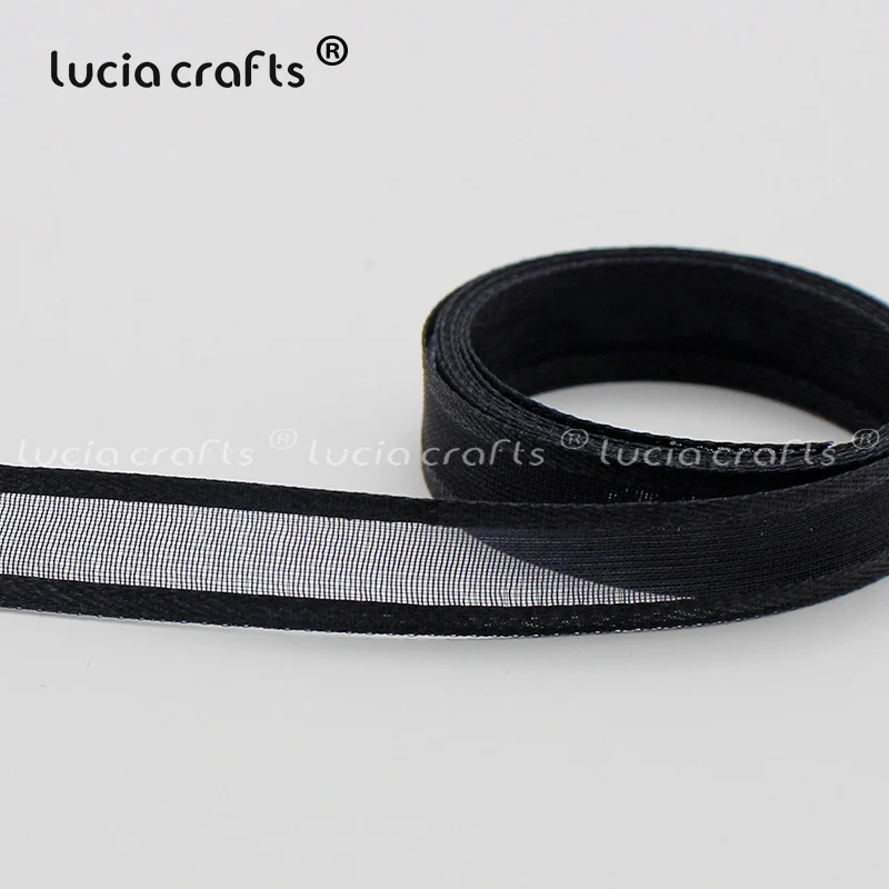 Lucia crafts разноцветные варианты 10 мм лента из органзы для одежды материалы DIY шитье и бант для волос аксессуары P0308