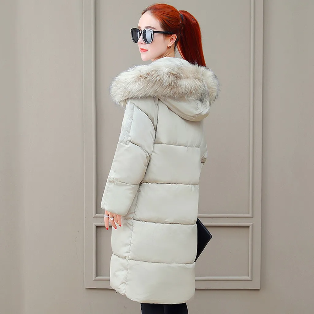 Модная парка 2019 зимнее пальто для женщин меховое с капюшоном теплое пуховик
