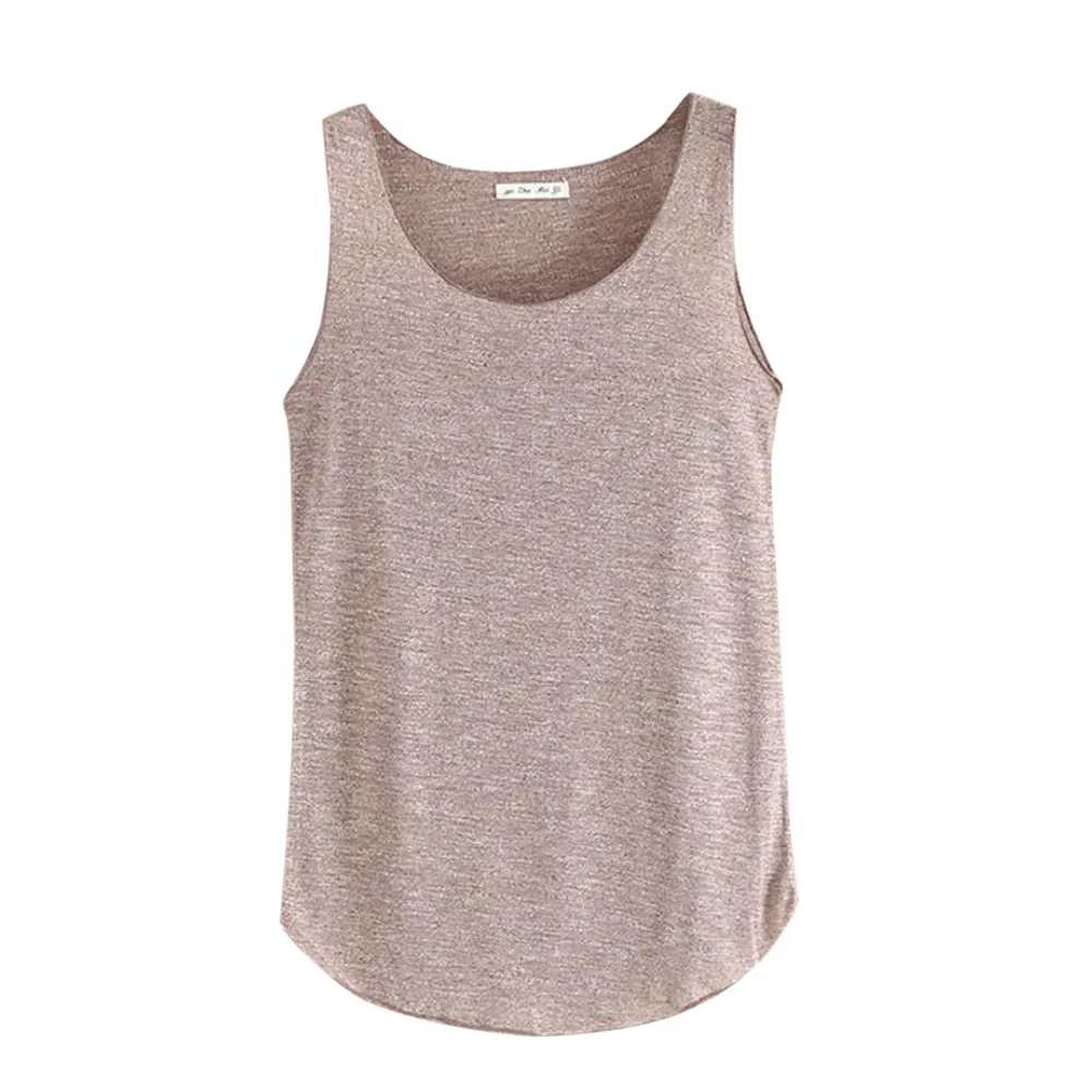 

Women Tank Tops Summer Tank-sleeveless Round Neck Loose Singlets Vest Sleeveless Slim Vest Tops #srn