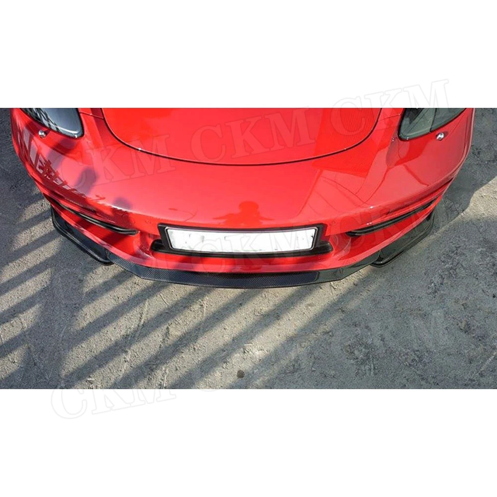 Карбоновый передний спойлер для губ пригодный Porsche 718 Cayman Boxster Base S Coupe 2017 2018