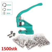 hand press grommet eyelet setting machine with 3 dies1500pcs buttons 61012mm diy home craft manual snap eyelet press tools