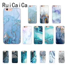 RuiCaiCa зеленый Модный мраморный синий эстетичный Роскошный чехол