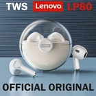 TWS-наушники Lenovo LP40 LP80 с поддержкой Bluetooth 5,0 и микрофоном