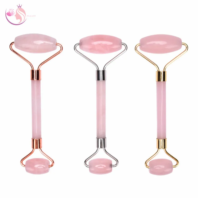 Ролик для лица с двумя головками Нефритовый камень подтяжки ролик похудения