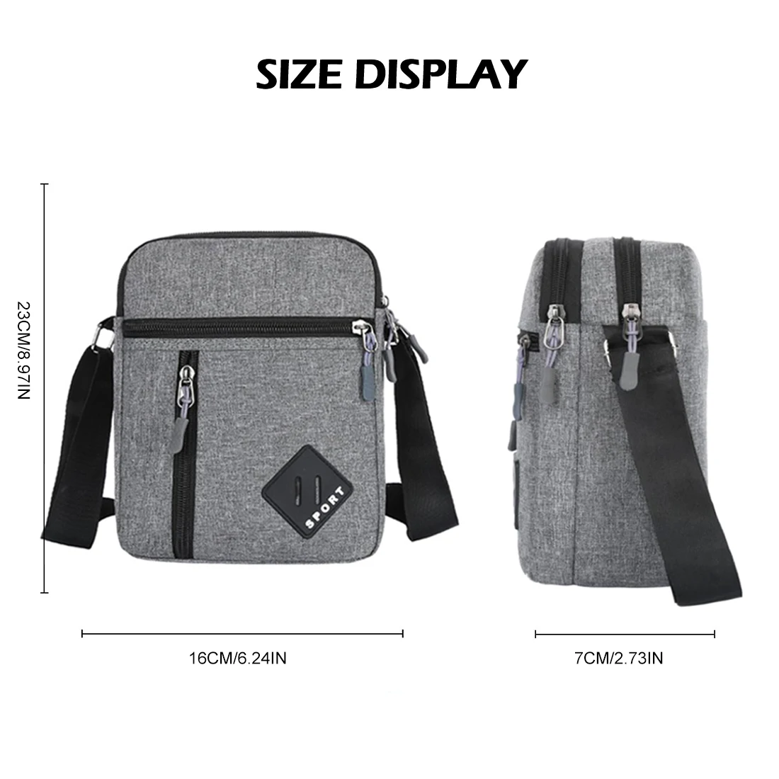 

Men's Messenger Bag Crossbody Shoulder Bags Men Small Sling Pack Waterproof Oxford Packs For Work Business Travel Satchel Purse