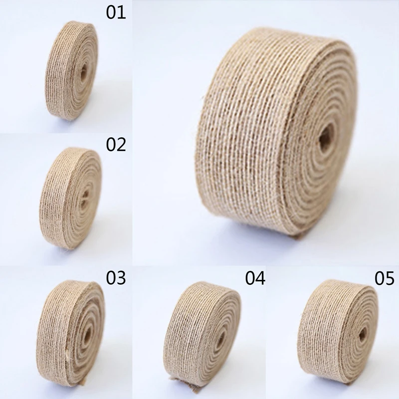 

1 Roll Natural Jute Burlap Hessian Ribbon Wedding Birthday Party Decorations DIY Scrapbooking Crafts Gift Wrapping Hessian Tape