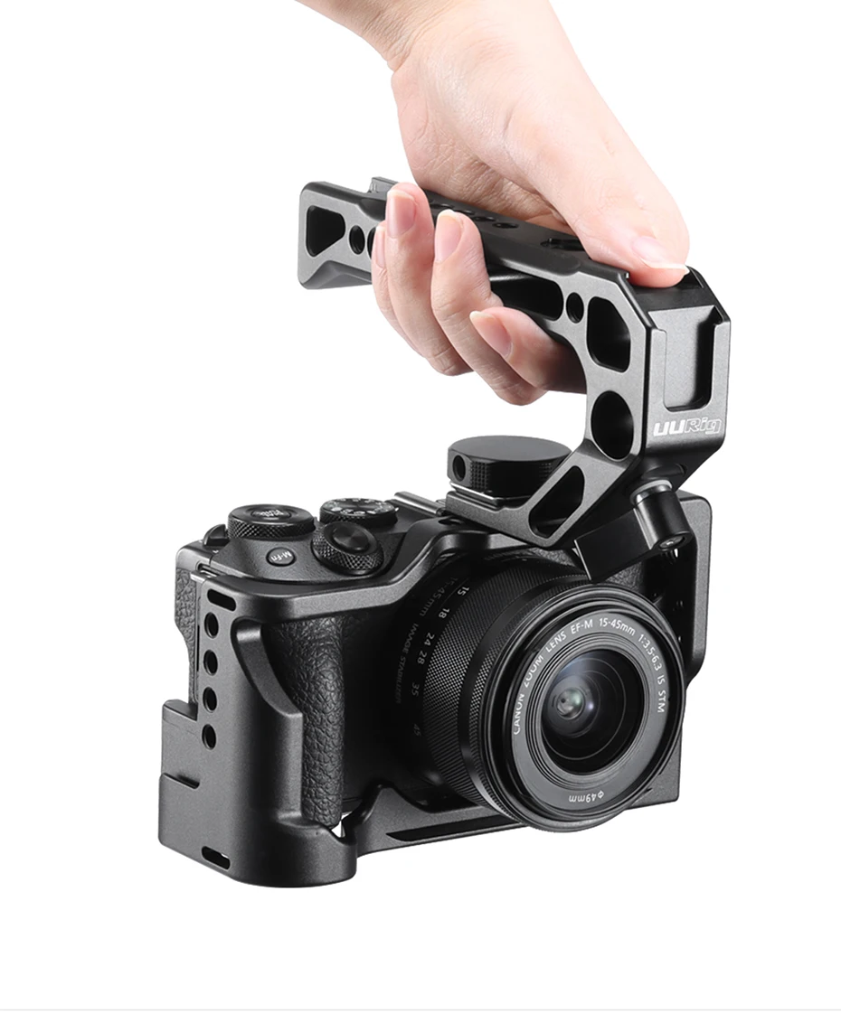 Профессиональная камера клетка для Canon M6 Mark II микрофон светодиодный Vidoe светильник монитор Vlog клетка с холодным башмаком 1/4 винт