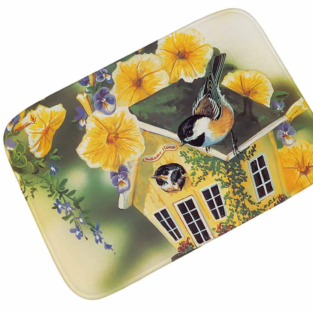 Zeegle Floor Mat Doormat Flannel Bathroom Carpet Non-slip Outdoor Kitchen Rug Absorbent Shower Foot Hallway | Дом и сад