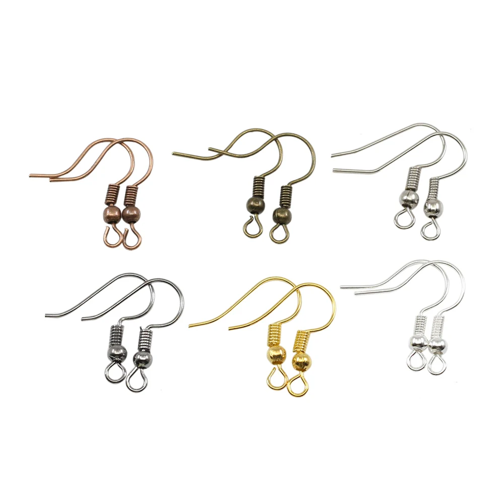 

200Pcs/Lot Gold Color DIY Earring Findings Earrings Clasps Hooks for Earrings Jewelry Making Accessories Iron Hook Earwire